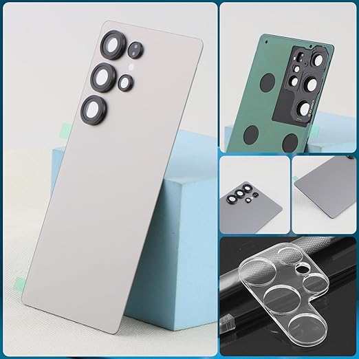 for Samsung Galaxy S25 Ultra Back Glass Replacement for Samsung S25 Ultra SM-S938U Rear Glass Replacement Battery Cover Housing Door Accessories Parts with Repair Tools(Titanium Gray)