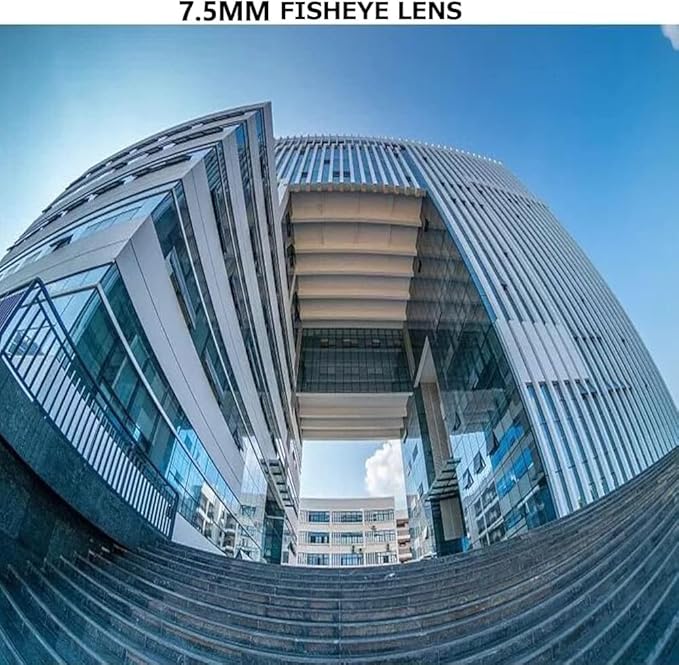 7.5MM Fisheye Lens with Wide Angle View,Good Resolution No Dark Corners Or Vignetting,for iPhone Samsung Google Android Smartphone, with Clip,Cell Phone Lens