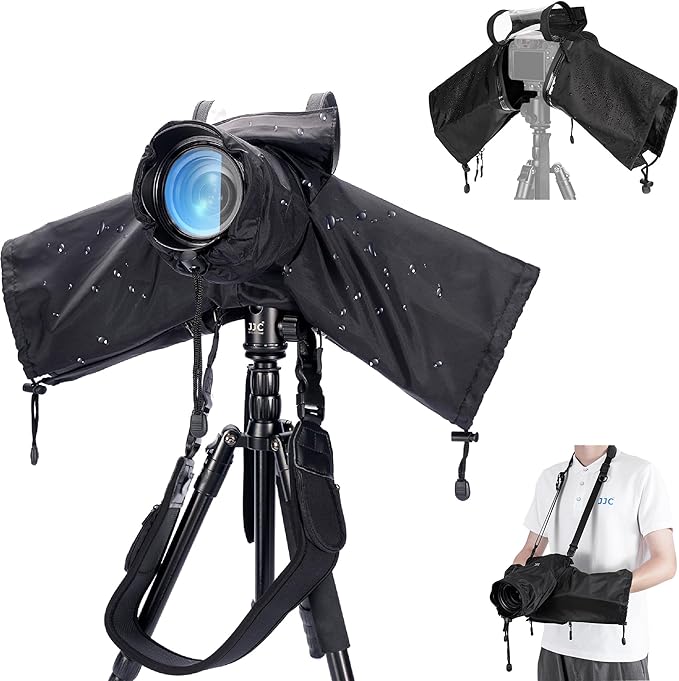 Mirrorless Camera Rain Cover with Openable Viewing Window & Strap Mountable Design Waterproof Camera Sleeve Protector for Canon EOS R6 R5 Mark II R8 R7 Rp for Nikon Z6III Z6II Z7II Z8 Z5 Z50II Zf