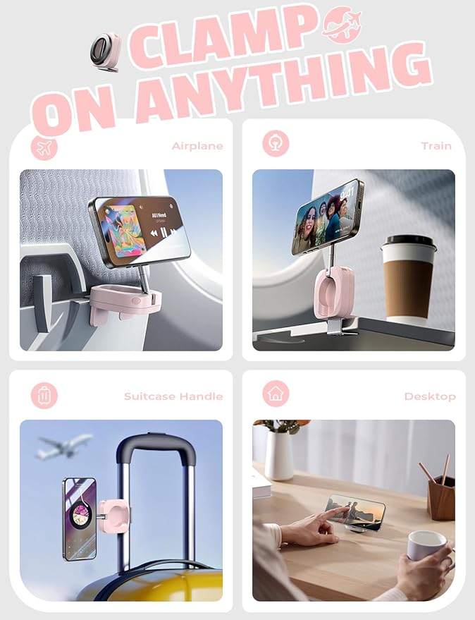 LISEN Airplane Travel Essentials Easter Gifts for Teens Women Phone Holder for MagSafe Phone Travel Accessories Gadgets for Men Cruise Must Haves Spring Break Essentials 2026 Valentines Day Gifts Her
