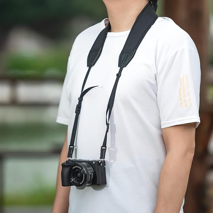 CZSLPE Quick-release camera shoulder strap, safety tether camera neck strap, embossed neoprene shoulder strap, suitable for all cameras.