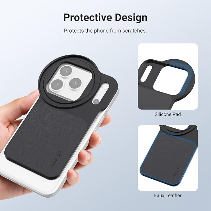 NEEWER 6.9" Magnetic Phone Lens Filter Mount Adapter Backplate Accessories with 67mm Variable Neutral Density Filter (ND 2-32) Compatible with MagSafe iPhone 12/13/14/15/16/17 Pro Max & 14/15/16 Plus