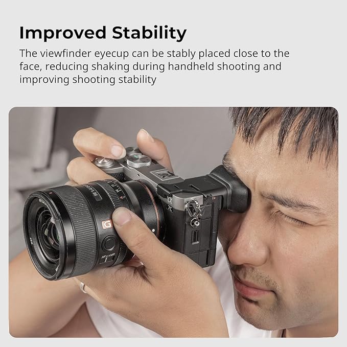 SMALLRIG A7CII A7CR Camera Viewfinder Eyecup, Viewfinder Eye Cup with Small Lanyard, Soft Silicone Material, Improving Shooting Stability, for Sony Alpha 7C II/Alpha 7CR - 4819