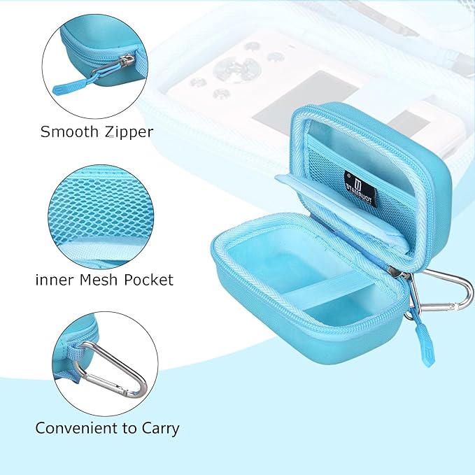 Hard Storage Case for CAMKORY/VAHOIALD/QONGUDS/Fleafer/WONNIE/VYNCS/SMARTKLIK/Rovemre/YiFuar/Focusify/Canon PowerShot 180 190/Sony DSCW800 830 Digital Camera(Case Only) (Light Blue)