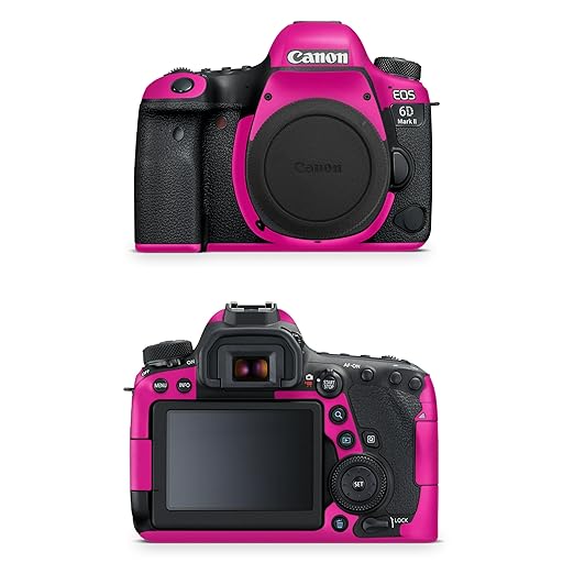 Camera Skin Compatible with Canon EOS 6D Mark II Camera (2017) - Solid Hot Pink - Premium 3M Vinyl Protective Wrap Decal Cover - Easy to Apply | Crafted in The USA by MightySkins