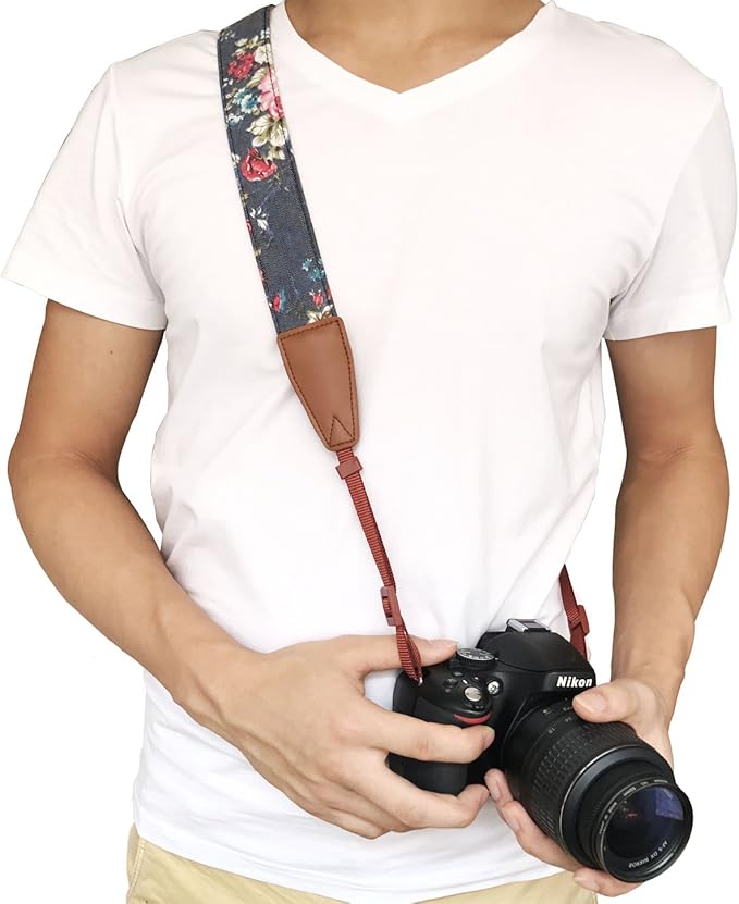 Alled Camera Strap Neck, Adjustable Vintage Floral Camera Straps Shoulder Belt for Women/Men,Camera Strap for Nikon/Canon/Sony/Olympus/Samsung/Pentax ETC DSLR/SLR