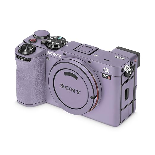 Camera Skin Compatible with Sony Alpha 7CR Camera (2023) - Solid Lavender - Premium 3M Vinyl Protective Wrap Decal Cover - Easy to Apply | Crafted in The USA by MightySkins
