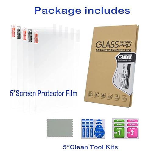 5PCS Screen Protector for Anycubic Photon M3 Premium Saturn 2, Resin 3D Printer 10.1'' Screen Protective Film for Photon M3 Premium Saturn 2, Sonic Mighty 8K 10.1'' LCD 3D Printers