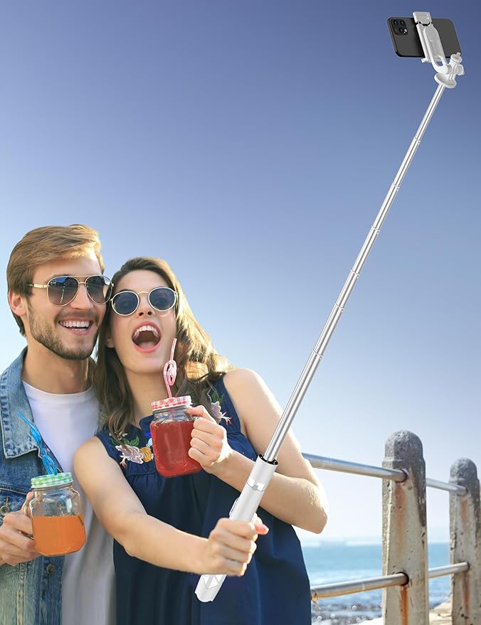 71" Selfie Stick, Smartphone Tripod Stand All-in-1 with Remote, Travel Tripod for iPhone, Extendable Cell Phone Tripods for Selfie/Video Recording/Photo/Live Stream/Vlog