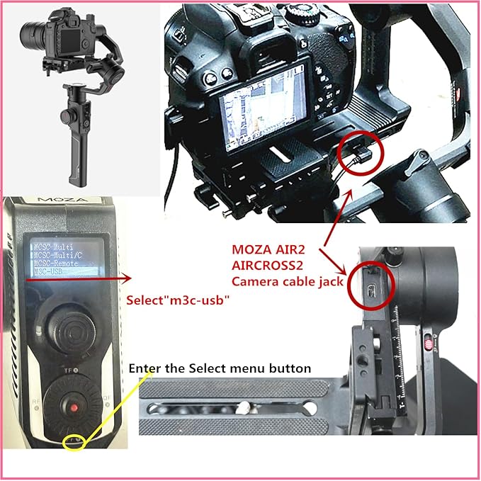 for zhiyun2/for MOZA cable Stabilizer Camera multi-function connection cable for crane2/weebill-s moza air2/2s aircross2/3 Stabilizer Universal version forcanon/ sny Camera (Micro usb to mini usb）