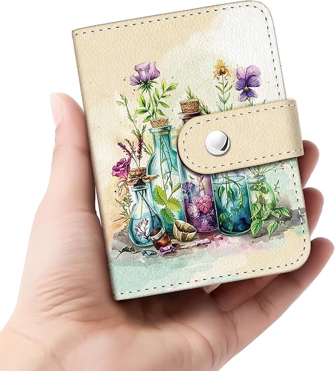 Lebrocoli Magic Bottle Floral Small Photos Album for 2x3 Inch Films, 56 Pockets Mini Cute Albums Book for Polaroid Fujifilm Instax Mini Instant Camera Printer, Kpop Photocard Pictures Holders Storage