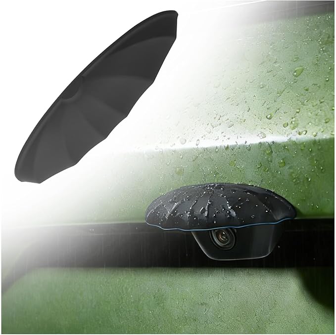New Car Backup Camera Rain Shield,Silicone Car Reverse Camera Rain Cover Keeps Rear Cameras Lens Clear,Self-Adhesive Cars Rear View Cameras Cover with Wider Design
