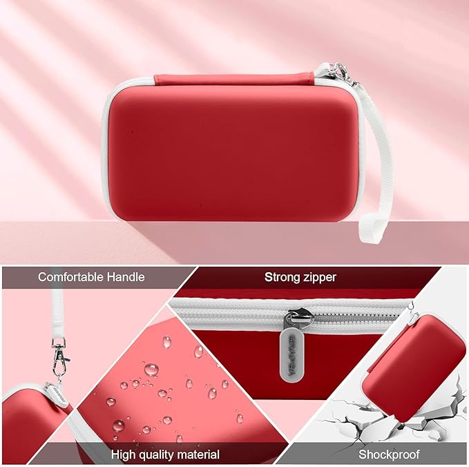 Grapsa Case Compatible with ESOXOFFORE for Dylanto for Anchioo for WEEFUN for GKTZ for Amzelas for Mafiti Instant Print Camera for Kids, Film Camera Storage Holder Organizer Bag (Box Only)- Red