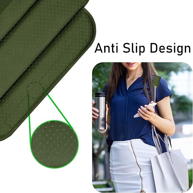 ZINZ Universal Shoulder Pad with Ultra Thick Cushion for Bag Luggage Bag Crossbody, Plus Long & Anti-Slip & Breathable,Army Green