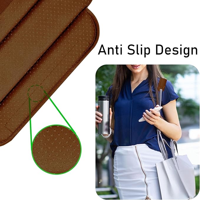 ZINZ Universal Shoulder Pad with Ultra Thick Cushion for Bag Luggage Bag Crossbody, Plus Long & Anti-Slip & Breathable,Khaki