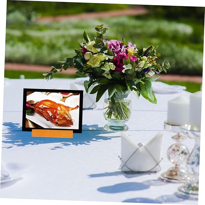 3Pcs Wooden Note Card Holders Vintage Photo Display Stands for Wedding Tables Number Card Base for Parties and Events