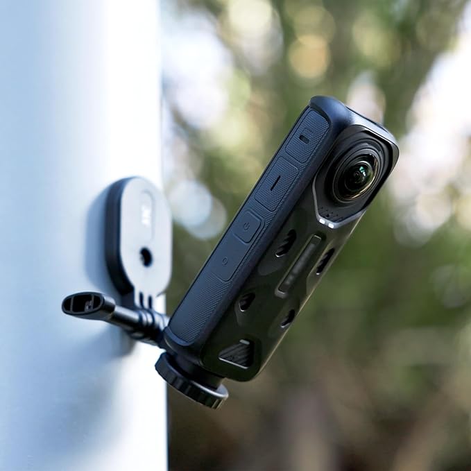 JJC Magnetic Mount Stand for Insta360 X5 X4 Air X4 X3, DJI Osmo Pocket 3 Osmo 360 Action 5 Pro/4/3, Gopro Hero, Insta 360 ACE, Strong Magnet Base Holder with 1/4 Screw, Action Camera Vlog Accessories