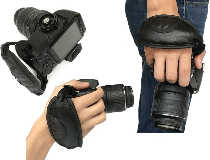 Alled Camera Neck Shoulder Belt Strap,Camera Straps for Women/Men for All DSLR/Nikon/Canon/Sony/Olympus/Samsung (Soft Black+Hand Grip Strap)