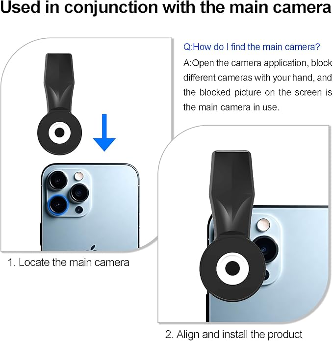200°Fisheye Lens with 17mm Thread Universal Phone Lens Clip for iPhone and Android Smartphones, Suitable for VR Live Streaming & Architectural Photography