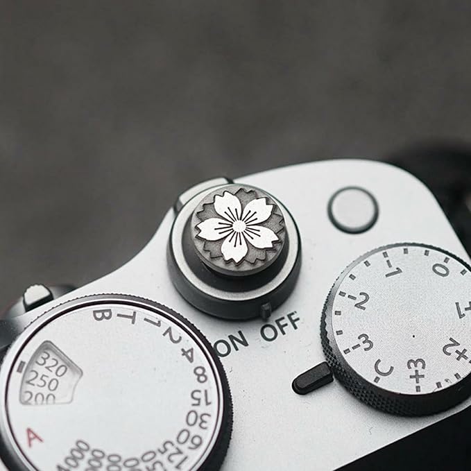 Durability Brass Shutter Release Button with Engraveds Florals Pattern for XT30 A7C2 Camera Enhances Grip Stability