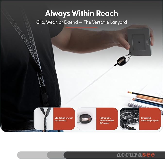 Accurasee View Finder with Lanyard | Custom Viewfinder, View Catcher for Artists | Sliding Optical Frame | for Composition, Tonal Accuracy, Color Isolation