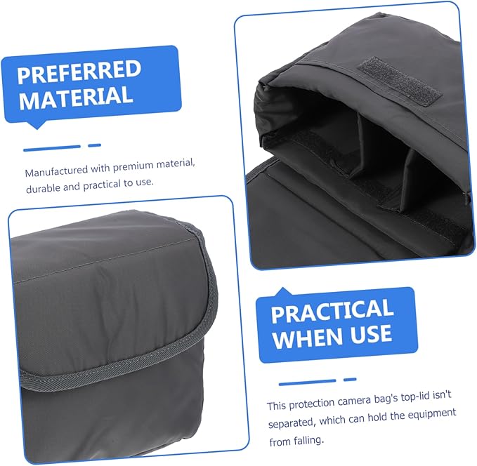 Compact Camera Bag Insert Portable Protective Case for DSLR and Mirrorless Cameras Fits Backpacks and Messenger Bags Lightweight Design for Easy Carrying and Protection