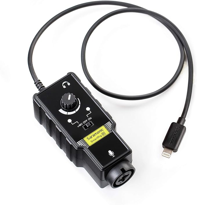 Saramonic Professional Lightning Audio Interface with XLR & 1/4" Inputs for iPhone & iPad (SmartRig DI) (SMARTRIGDI)