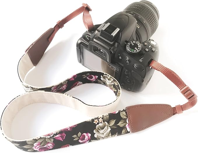 Alled Camera Strap Neck, Adjustable Vintage Floral Camera Straps Shoulder Belt for Women/Men,Camera Strap for Nikon/Canon/Sony/Olympus/Samsung/Pentax ETC DSLR/SLR
