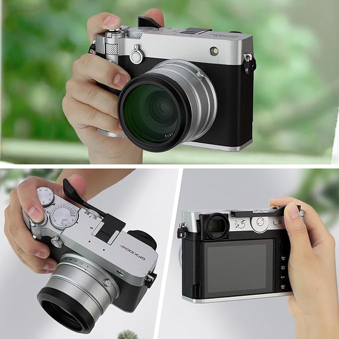 Haoge Metal Thumb Up Grip for Fujifilm GFX100RF Camera Digital AccessoriesTHB-GFXRFB Hot Shoe Thumb Up Rest Support Handgrip Black