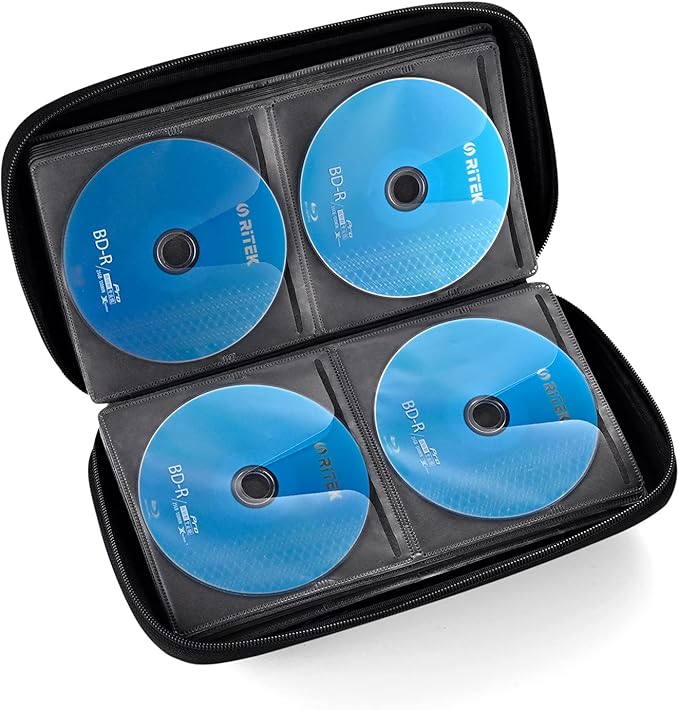 DVD Case, EVA CD Case Holder Storage Organizer Portable Protective DVD Wallet Holder for Car