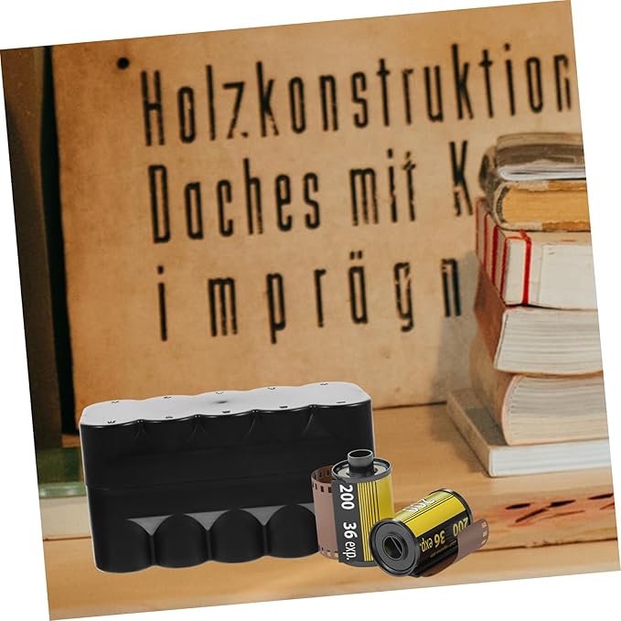 POPETPOP Hard Plastic Film Canisters Storage Box for Photography 120 Film Roll Holder Case Lid Organizer Sturdy Design