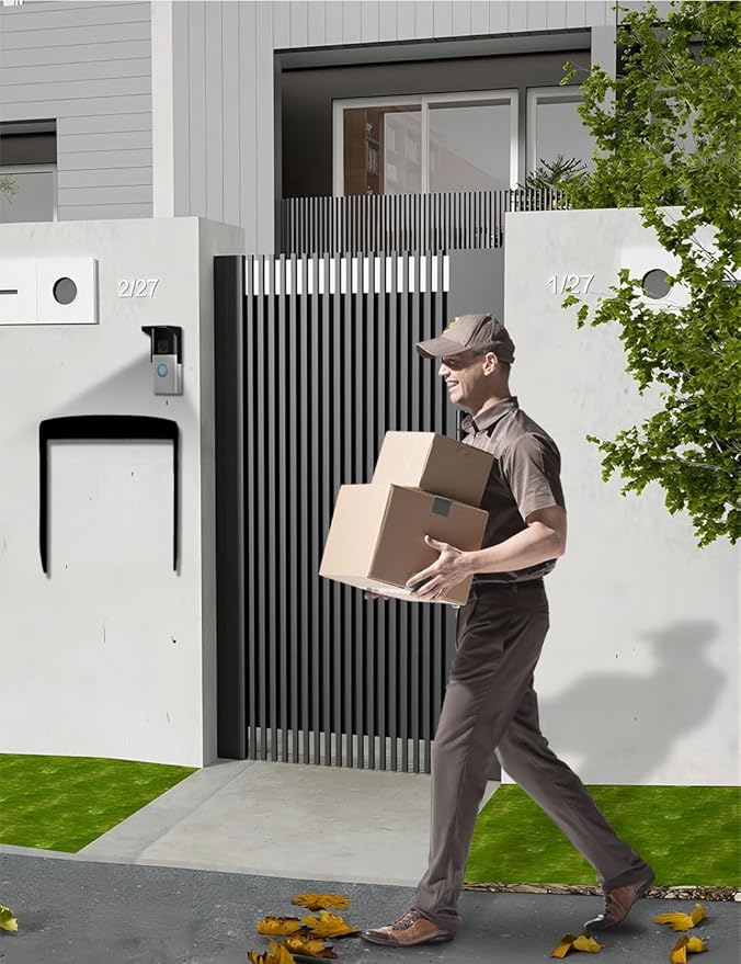 Metals Doorbell Rain Cover Suitable For All Ring Models Doorbell Glare Sun Shade Protector Shield For Ring 1/2/3/4/2020/Pro/Pro 2/Wired Video Doorbells(Black, U65)