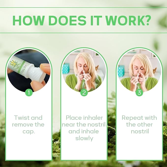 PUFFIAIR Mullein Nasal Sticks (3 Pack) 丨Pure Mullein & Mint Extract丨 Boost Focus, Reduce Fatigue & Stuffy Noses 丨 Support Craving Relief for Smokers, Energy Boost & Respiratory Health