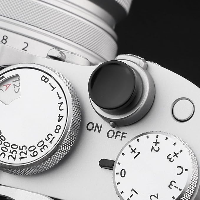Haoge Metal Shutter Release Button for Fujifilm X-E1 X-E2 X-E2S X-E3 X-T2 X-T3 X-T10 X-T20 X-Pro1 X-Pro2 X100 X100T X100S X100F and Leica M2 M3 M6 M7 M8 M9 M10 M-E M-P M9-P M-A Concave Surface Black