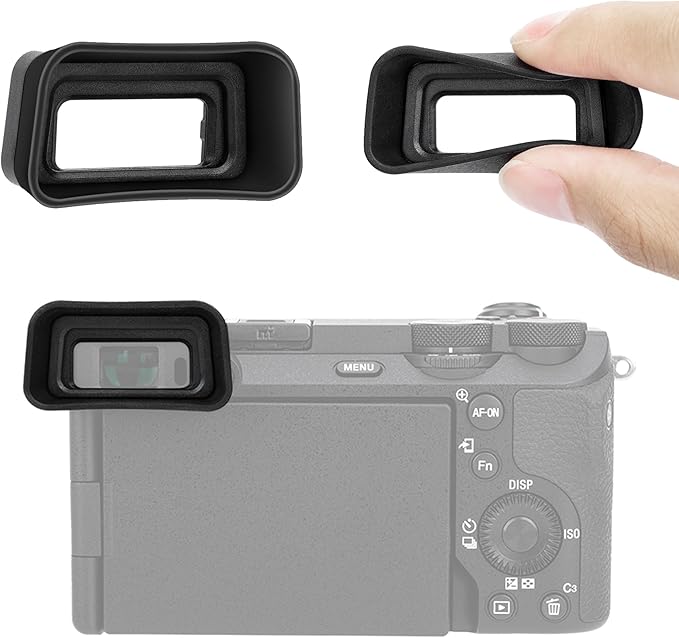 A6700 Eyecup Eye Cup Eyepiece, FDA-EP20 Eyepiece, Upgraded Soft Silicone Eyecup, Replaces Sony FDA-EP20, Custom Fit, Increased Depth Better for Viewfinder Protection, Comfortable to Eyeglass Wearers