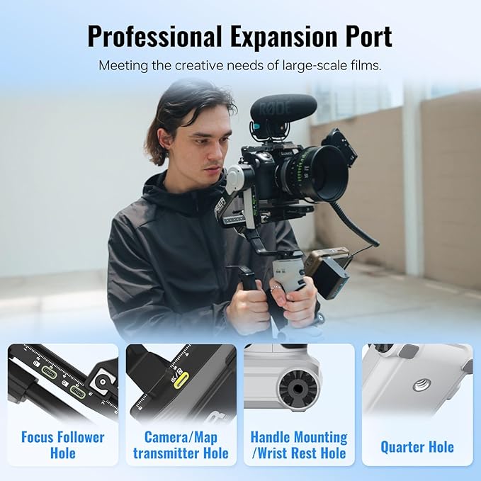 ZHIYUN CINEPEER Crane 4E 3-Axis Camera Gimbal Stabilizer for Canon/Sony/Panasonic/Nikon,Extendable Sling Grip Native Vertical Shooting Handheld Camera Gimbal