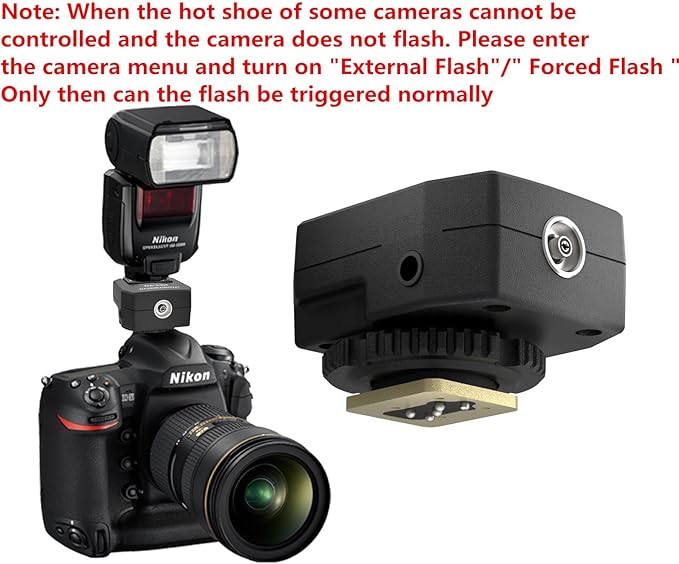 DY-T3N for Nikon Camera Flash hot Shoe Converter Adapter, Small Flash Godox iT30 im20/30, Height-Increasing Multi-Flash Trigger, Extended Body Universal Accessory (DY-T3N N01)