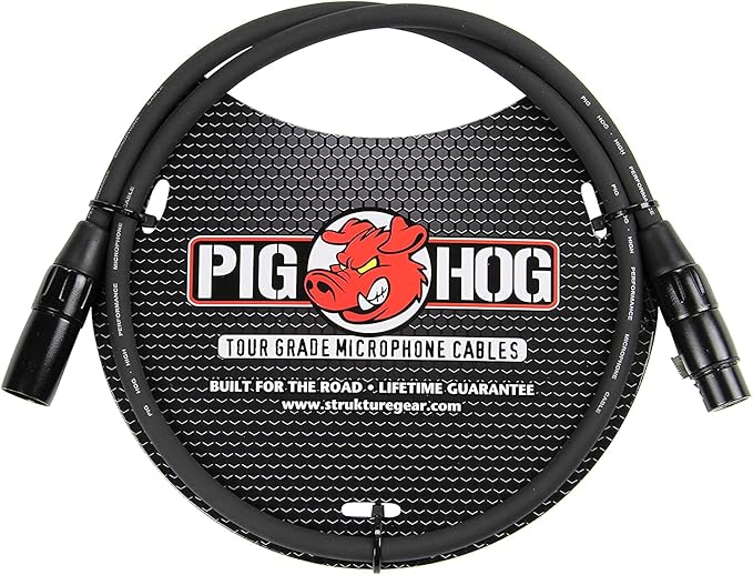 Pig Hog PHM3 High Performance 8mm XLR Microphone Cable, 3 Feet