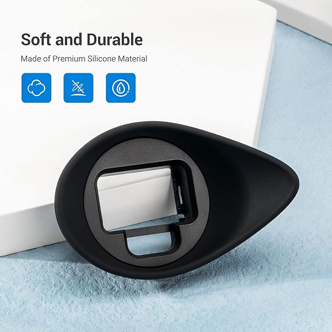 JJC Camera Viewfinder Eyecup Eyepiece for Sony A7R V A7R5 A7 IV A7M4 A7S III A7SIII A7S3 A1 Alpha 1 Replaces Sony FDA-EP19 Eye Cup, Oval Shape Soft Silicone and 360° Rotatable Design