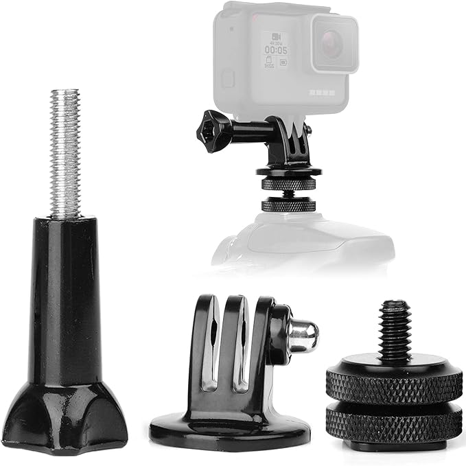 Anwenk Camera Hot Shoe Mount Adapter Compatible with GoPro Adapter Gopro Hero 7 6 5 4 Attaching on Gopro DSLR Camera or Ring Light Photography