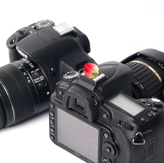 Camera Hot Shoe Cover, Cute Hot Shoe Cap, Hot Shoe Protector Compatible with Sony Fujifilm Fuji Canon Nikon Pentax Leical Panasonic (2pcs Grape Peach)
