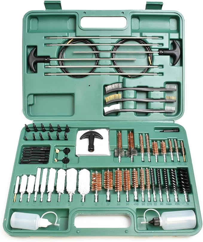 Universal Cleaning Kit for All Guns - Brushes for Pistol, Handgun, Shotgun, Rifle - Elite Brass Rods and Accessories for Men