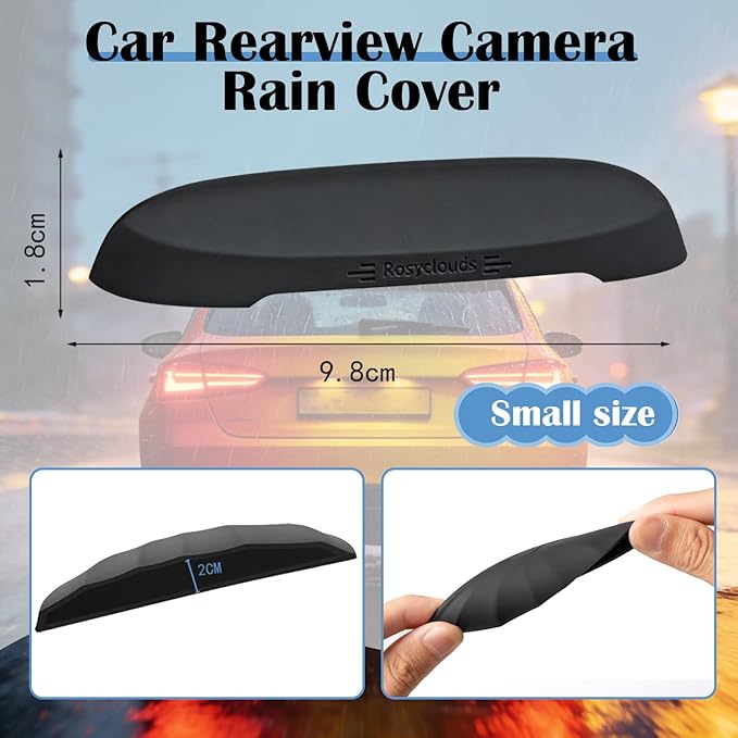 All-Weather Backup Camera Cover - Soft Silicone Rain Guard for Vehicle Reversing Cams, Universal Fit