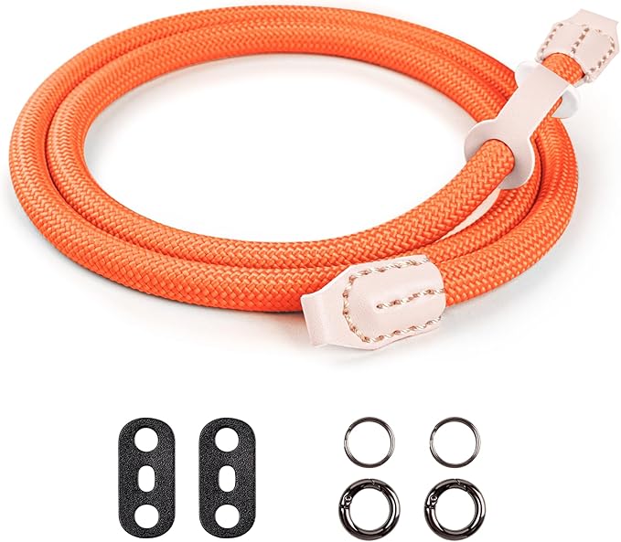 VOVMOEYA Camera Strap Rope,Camera Neck Strap Shoulder Strap for Fujifilm X100VI X100V XS20 XT5 for A6000 A6100 A6400 A6700 A7IV for Canon EOS R6 R10 for Nikon D850 D5600 D7500 - Orange