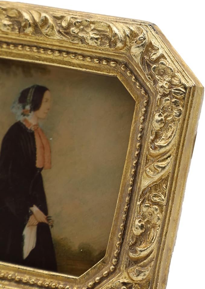 3x3 Small Vintage Picture Frame, Mini Antique Ornate Gold Photo Frame, Tiny Retro Octagon frame, for Tabletop and Wall Display, Old Fashioned Photo Gallery Art Decor