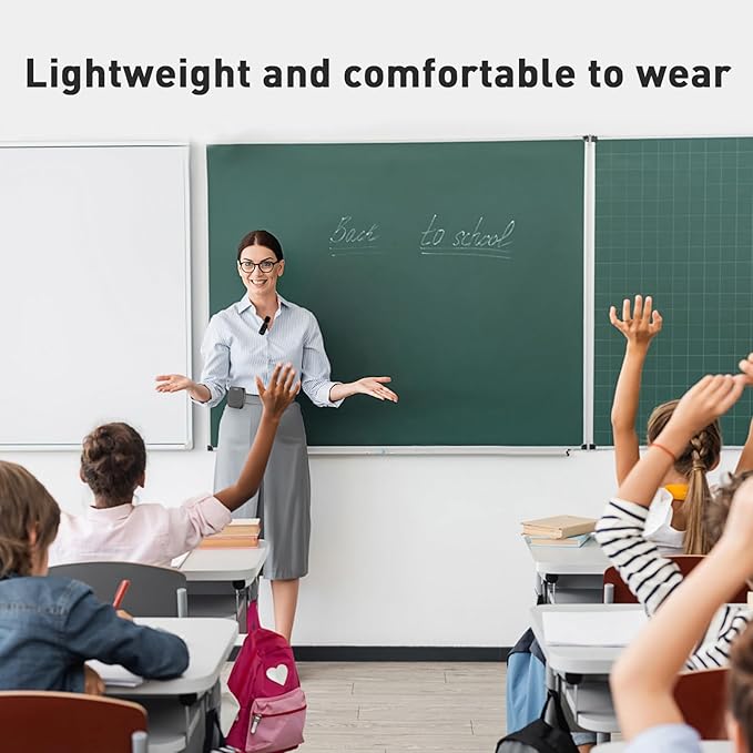 ZOWEETEK Voice Amplifier with Wireless Lavalier Microphone for Teachers, Teacher Mic with Speakers, Wireless Clip On Microphone System for Speech, Meeting, Classroom, Yoga, Mini Megaphone, 2026 New