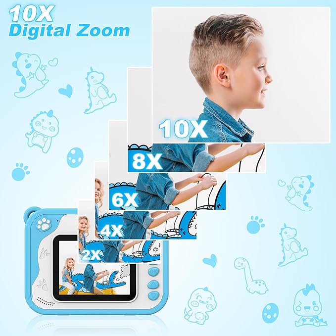 Kids Camera Toddler Camera Instant Print, 1080P Video, 32GB SD Card, Childrens Toy Easter Birthday Gifts for Boys Girls 3 4 5 6 7 8 9 10 11 12 Years Old