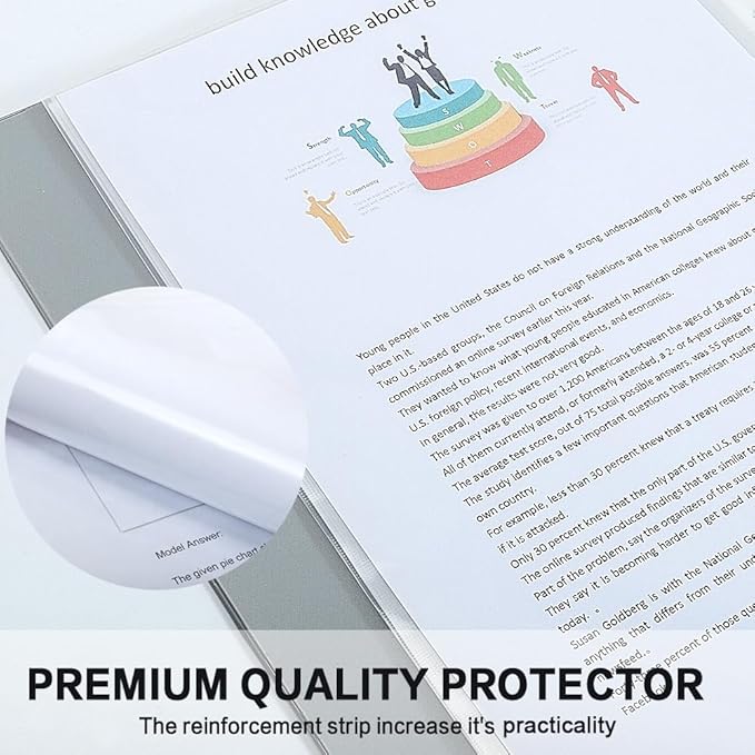 Sheet Protectors, HERKKA 1000 Pack Heavy Duty Clear Plastic Page Protectors Sheet Reinforced 11-Hole Fit for 3 Ring Binder Fits Standard 8.5 x 11 Paper, 9.25 x 11.25 Top Loaded, Acid Free