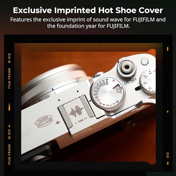 SmallRig Thumb Grip with Hot Shoe Cover for FUJIFILM X100VI / X100V (Silver)
