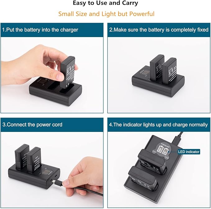 PHOLSY 2 EN-EL14 / EN-EL14a Batteries Camera Battery Charger MH-24 Rapid Dual USB Charger Compatible with Nikon P7800 P7700 P7100 P7000 D5600 D5500 D5300 D5200 D5100 D3500 D3400 D3300 D3200 D3100 Df